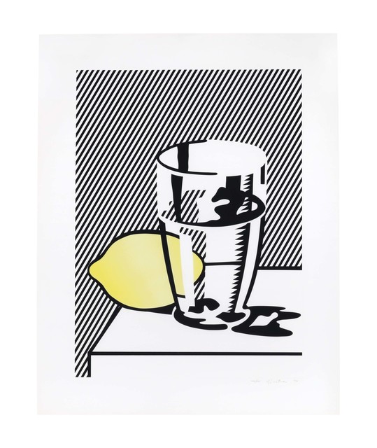 Roy Lichtenstein, ‘Untitled (Still Life with Lemon and Glass), from For Meyer Schapiro’, 1974, Print, Lithograph and screenprint in colors on wove paper, Christie's