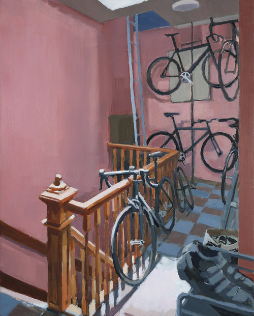 Aaron Hauck, ‘Entry Bikes’, 2018, Painting, Oil on panel, Deep Space Gallery
