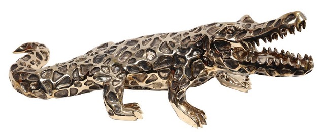 Richard Orlinski, ‘Bronze Lace Crocodile’, 2006, Sculpture, Bronze, ArtLife Gallery