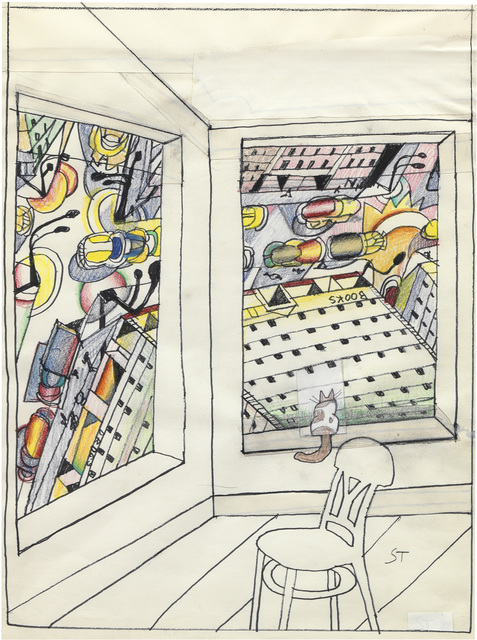 Saul Steinberg, ‘Looking Down’, 1988, Pace Gallery