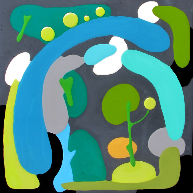 Klari Reis, ‘Eden’, 2018, Painting, Mixed Media and epoxy polymer on wood panel, Cynthia Corbett Gallery