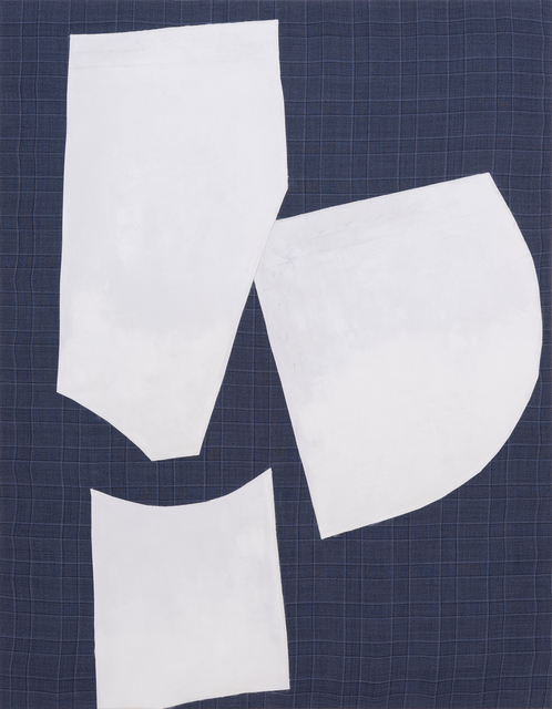 Fay Shin, ‘Air and Grid 2’, 2019, Painting, Man suit, canvas, silk thread, gesso, modeling paste, GALLERY SU: