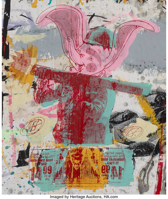 Bäst, ‘Untitled’, Print, Acrylic and screenprint on paper, Heritage Auctions