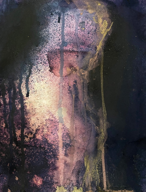 Alexis McGrigg, ‘Duality Study 3’, 2020, Drawing, Collage or other Work on Paper, Procion dye & mica powder on paper, Richard Beavers Gallery