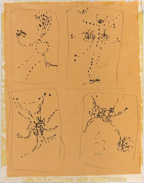 Lucio Fontana, ‘Studies for 'Concetto spaziale'’, 1954, Drawing, Collage or other Work on Paper, Black Indian ink on extra-strong paper, ArtRite