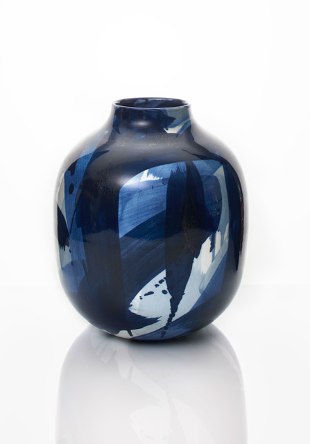 Felicity Aylieff, ‘Blue & White Vase’, 2018, Design/Decorative Art, Thrown and glazed porcelain, hand-painted with cobalt blue oxide, Adrian Sassoon