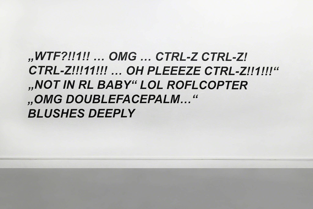 Florian Kuhlmann: 4Chan, Arial on whitewall, 2017 Florian Kuhlmann: 4Chan, Arial on whitewall, 2017