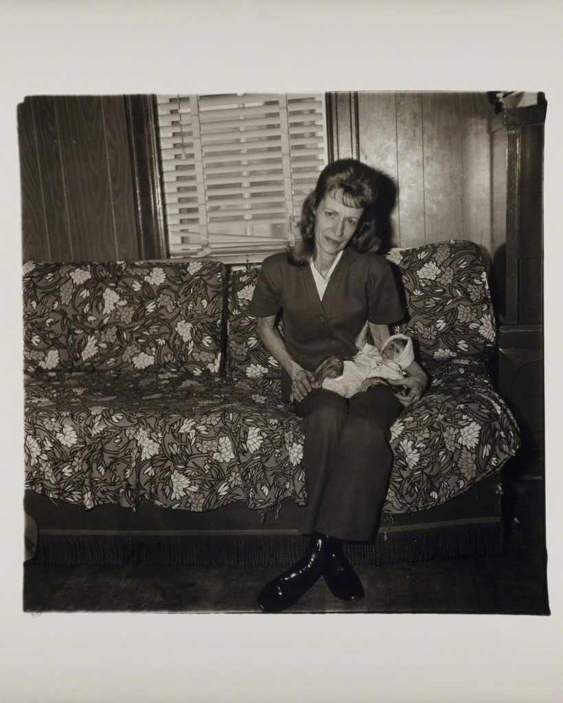 Diane Arbus, A woman with her baby monkey, N.J. 1971, 1971, gelatin silver print, 14 7/8 x 15 in. Smithsonian American Art Museum; Museum purchase. © The Estate of Diane Arbus Diane Arbus, A woman with her baby monkey, N.J. 1971, 1971, gelatin silver print, 14 7/8 x 15 in. Smithsonian American Art Museum; Museum purchase. © The Estate of Diane Arbus