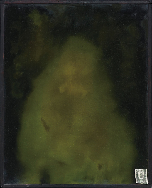 Stephen G. Rhodes, ‘Vacant Portrait’, 2011, Mixed Media, Oil and currency on canvas, in artist's frame, Phillips