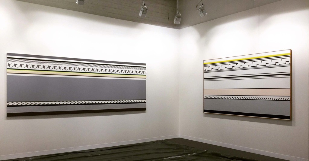 Installation view of Castelli Gallery Art basel 2016 Booth J3 exhibit "Roy Lichtenstein: Entablature Paintings and Drawings, 1974-1976." Installation view of Castelli Gallery Art basel 2016 Booth J3 exhibit "Roy Lichtenstein: Entablature Paintings and Drawings, 1974-1976."
