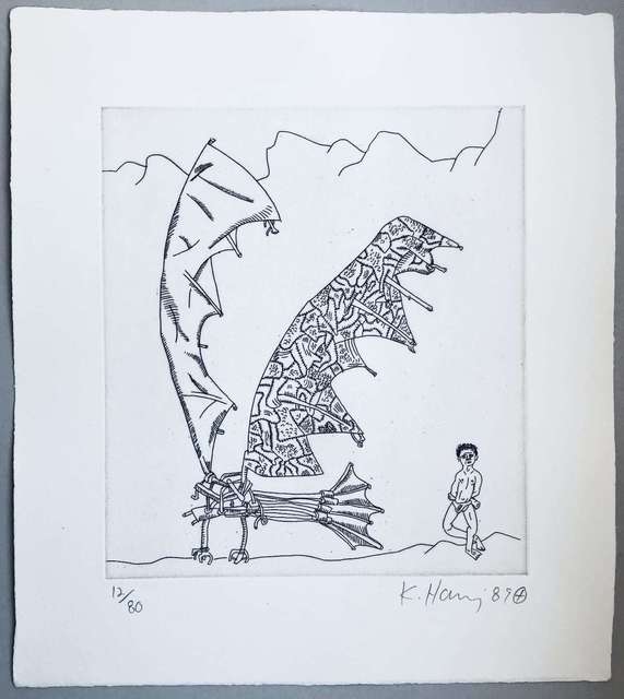 Keith Haring, ‘Flying Machine’, 1989, Rhodes