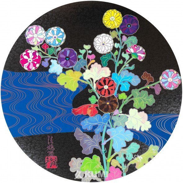 Takashi Murakami, ‘Korin: Azure River’, 2015, Print, Offset Print, Kunzt Gallery