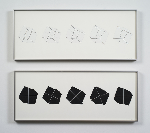 Manfred Mohr, ‘P-308c-BL / P-308c-WH’, 1980, bitforms gallery