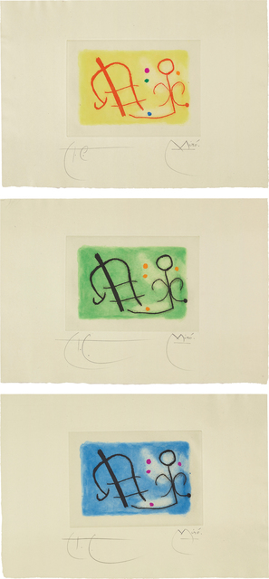 Joan Miró, ‘Fusée (Rocket): three plates’, 1959, Phillips