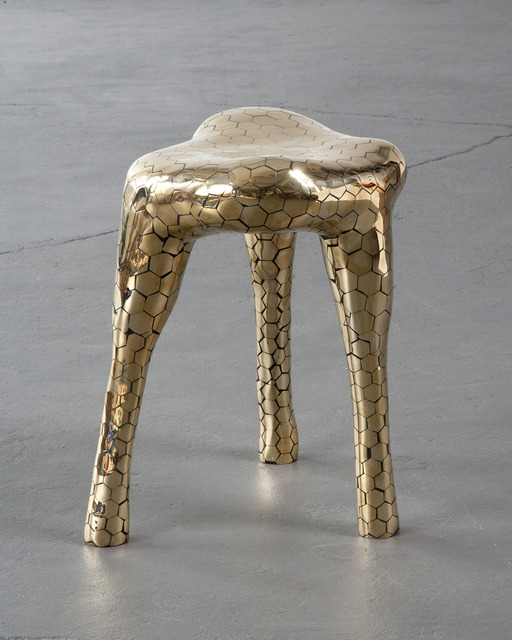 Haas Brothers, ‘Unique "Hex" stool’, 2012, Design/Decorative Art, Brass, R & Company