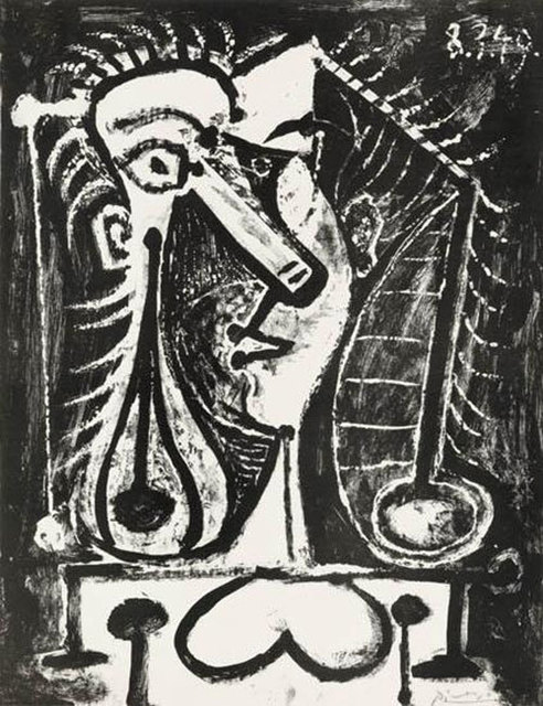Pablo Picasso, ‘Figure composée (Composed figure) March 8, 1949’, 1949, Print, Lithograph, Olsen Irwin