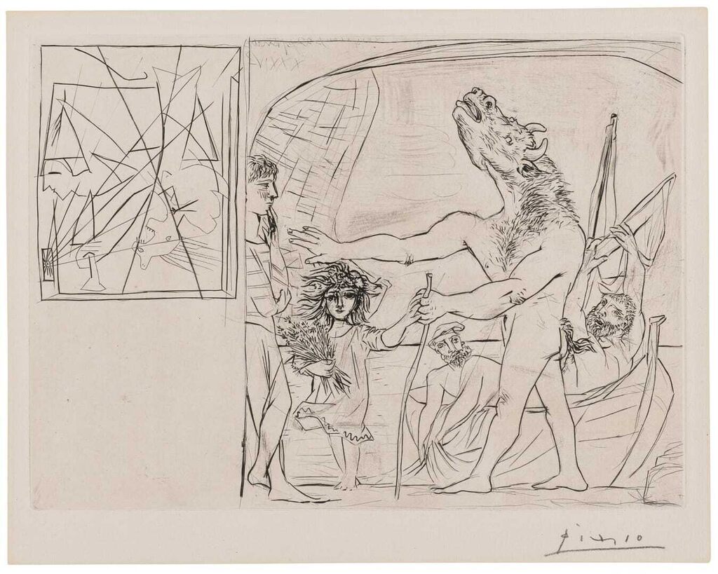 Pablo Picasso - Minotaure aveugle guidé par une Fillette, I, from La Suite Vollard