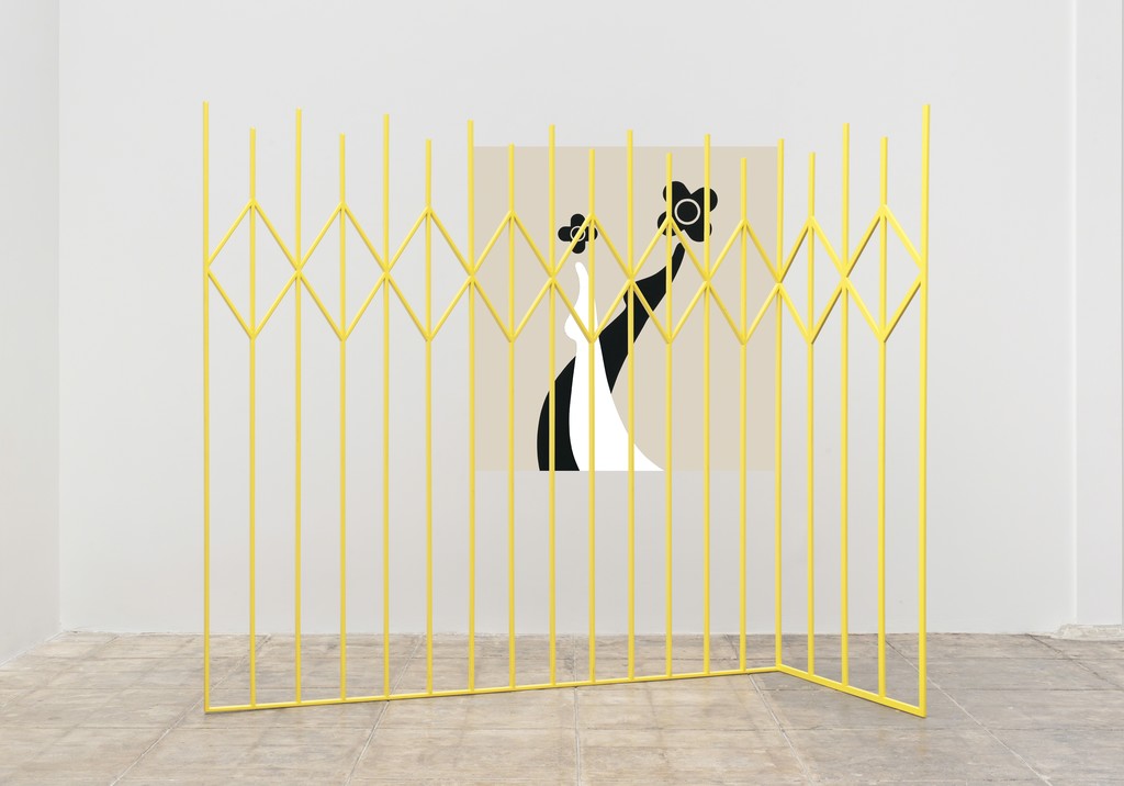 Math Bass, Yellow Gate, 2014. Installation shot of "Wasteland" at Mona Bismarck American Center, Paris, 2016. Math Bass, Yellow Gate, 2014. Installation shot of "Wasteland" at Mona Bismarck American Center, Paris, 2016.