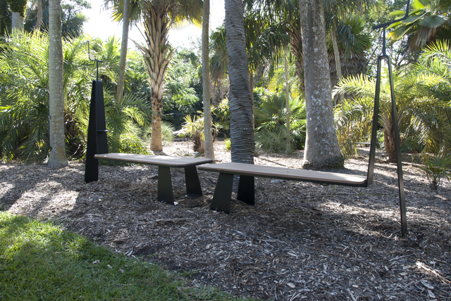 John-Paul Philippe, ‘Bird Perch Bench’, 2012, Design/Decorative Art, Mahogany and steel, Cristina Grajales Gallery
