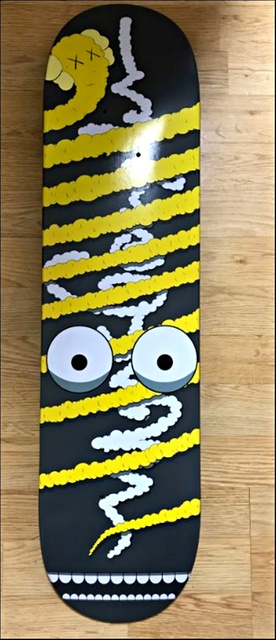 KAWS, ‘Yellow Snake (Limited Edition, Numbered) Skate Deck’, ca. 2005, Alpha 137 Gallery Auction