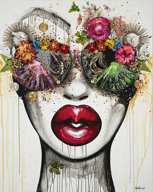 Quetzalcoatl, ‘Gafas Contentas ’, 2021, Painting, Acrylic + industrial varnish on canvas, Biaggi & Faure Fine Art