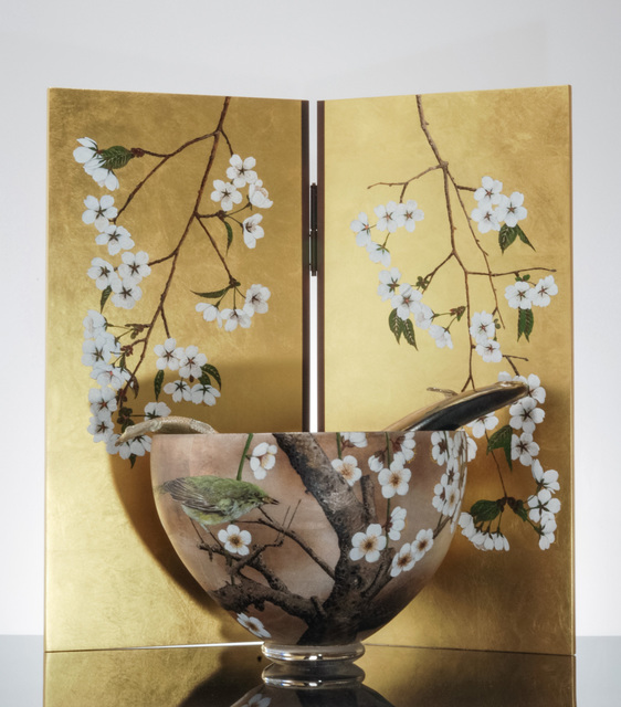 Hiroshi Yamano, ‘BYŌBU #6’, 2019, Sculpture, Blown glass, glass plate, paint, Traver Gallery