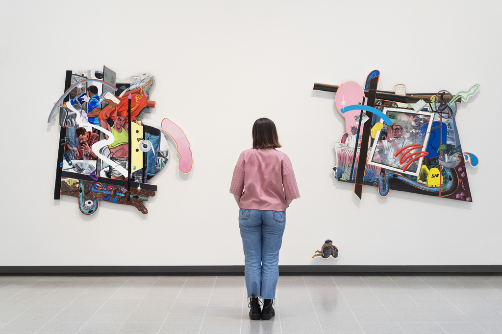 Installation view of Flo Brooks in Kiss My Genders, Hayward Gallery. © Flo Brooks 2019, courtesy the artist and Project Native Informant. Photo: Thierry Bal Installation view of Flo Brooks in Kiss My Genders, Hayward Gallery. © Flo Brooks 2019, courtesy the artist and Project Native Informant. Photo: Thierry Bal