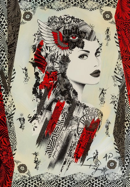 Prefab77, ‘Bellona’, 2016, Print, Screenprint with hand embelishments in colors on Fabriano paper, Heritage Auctions