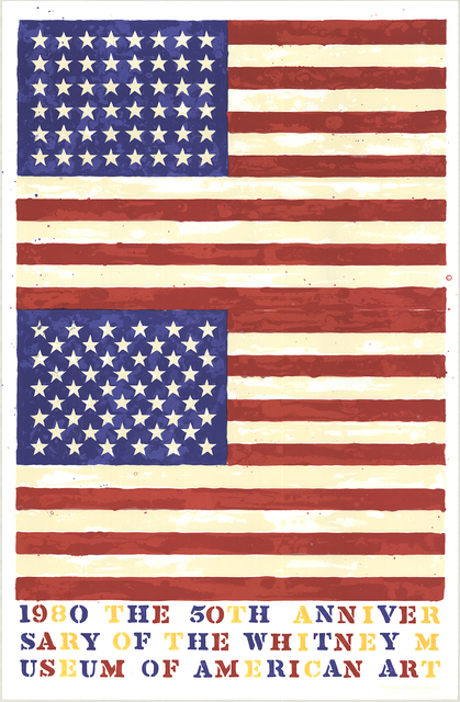 Jasper Johns, ‘The 50th Anniversary of the Whitney Museum of American Art (Double Flag)’, 1979, Ephemera or Merchandise, Stone Lithograph, ArtWise