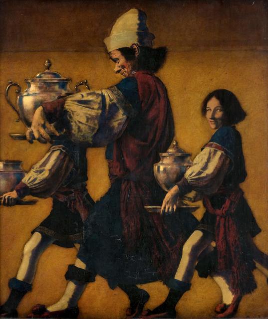 Maxfield Parrish, ‘Christmas Life’, 1922, Painting, Oil on board, Doyle