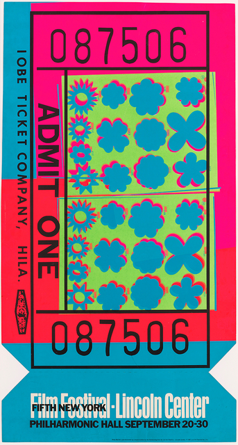 Andy Warhol, ‘Lincoln Center Ticket’, 1967, Hollis Taggart