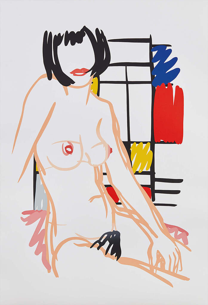 Tom Wesselman - Monica Sitting with Mondrian