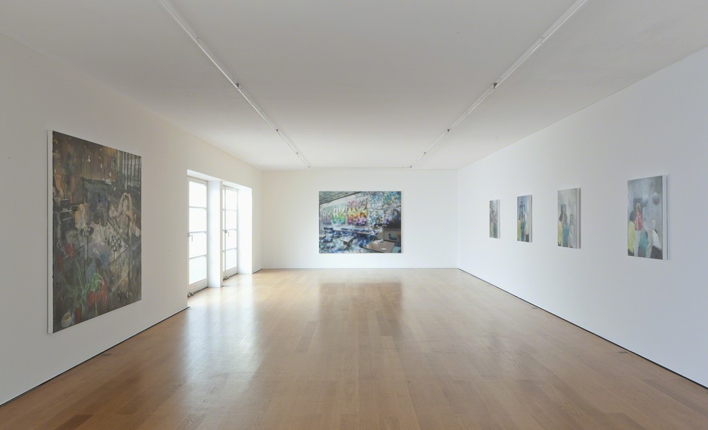 Installation view Karin Kneffel at Galerie Rüdiger Schöttle, 2016.
Photo: Wilfried Petzi. Installation view Karin Kneffel at Galerie Rüdiger Schöttle, 2016.
Photo: Wilfried Petzi.