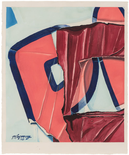 Burhan Dogançay, ‘Rosy PI’, 1969, Watercolor on paper, Doyle