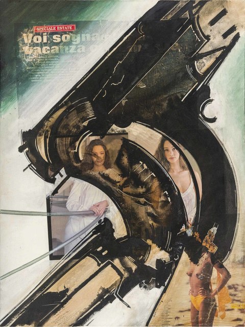 Gianni Bertini, ‘Artemide e Callisto’, 1994, Painting, Oil and collage on canvas, ArtRite
