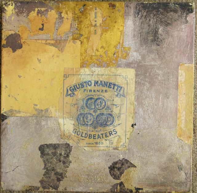 Stephanie Peek, ‘Goldbeaters’, 2000, Mixed Media, Collage, gold leaf, silver leaf on panel, Joseph Grossman Fine Art Gallery
