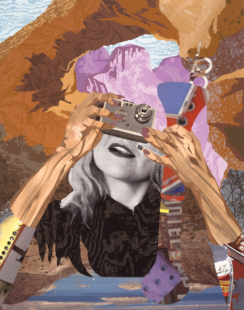 Alison Elizabeth Taylor, ‘Schilderachtig’, 2013, Print, Screenprint, archival inkjet, collage with wood veneer and glitter, BAM Benefit Auction