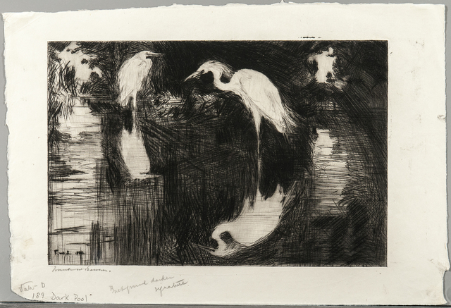 Frank Weston Benson, ‘Dark Pool’, 1920, Print, Drypoint on paper, Skinner