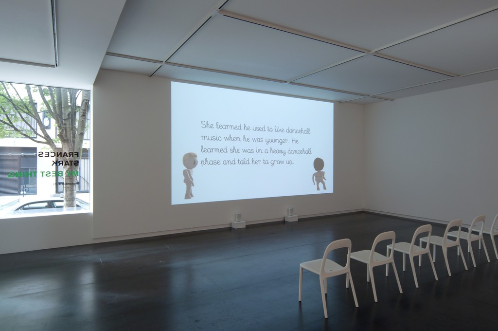 Francis Stark's My Best Thing shown courtesy Gavin Brown's Enterprise, New York. Photo by Worksighted. Francis Stark's My Best Thing shown courtesy Gavin Brown's Enterprise, New York. Photo by Worksighted.