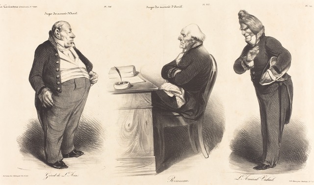 Honoré Daumier, ‘Girod de l'Ain - J.-Joseph Rousseau - Amiral Verhuel’, 1835, National Gallery of Art, Washington, D.C.