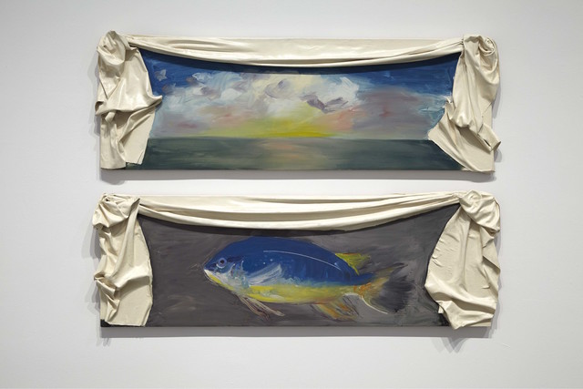 Ree Morton, ‘Regional piece’, 1976, Painting, Oil on panel, enamel on resin (2 panels), Museo Reina Sofía