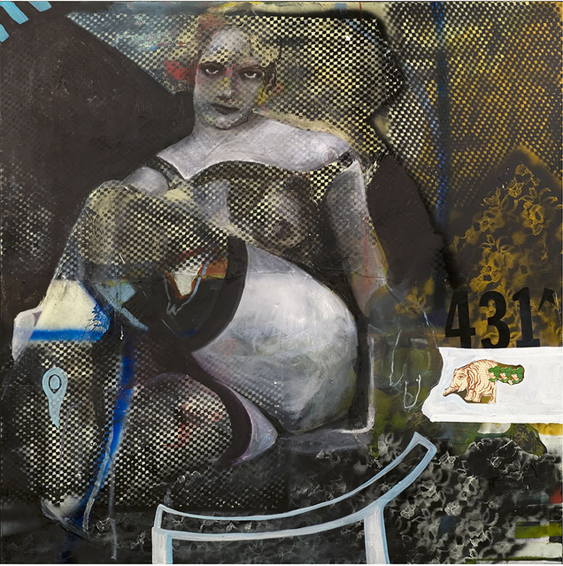 Dorothy Fitzgerald, ‘Seating and Service’, 2013, Painting, Oil and mixed media on canvas, Resource Art