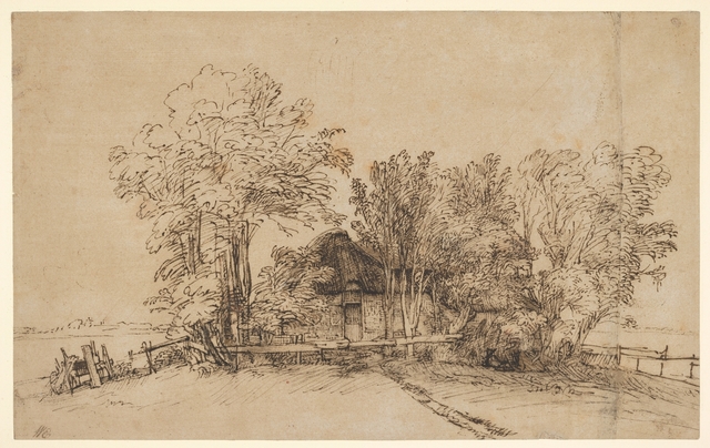 Rembrandt van Rijn, ‘Cottage among Trees’, ca. 1650, The Metropolitan Museum of Art