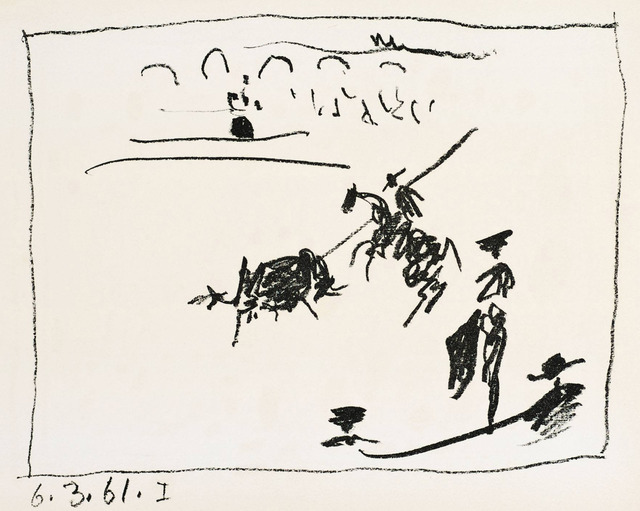Pablo Picasso, ‘A los toros : La pique’, 1961, Print, Lithograph, Hans den Hollander Prints