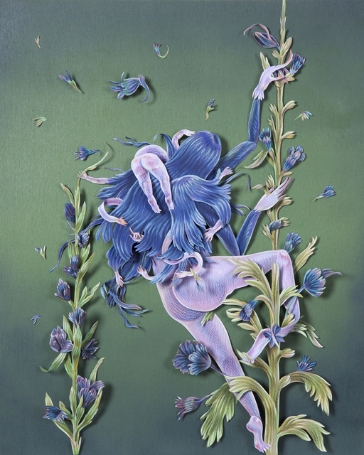 Winnie Truong, ‘Matterhorn’, 2020, Mixed Media, Drawing and cut paper collage on panel, VIVIANEART