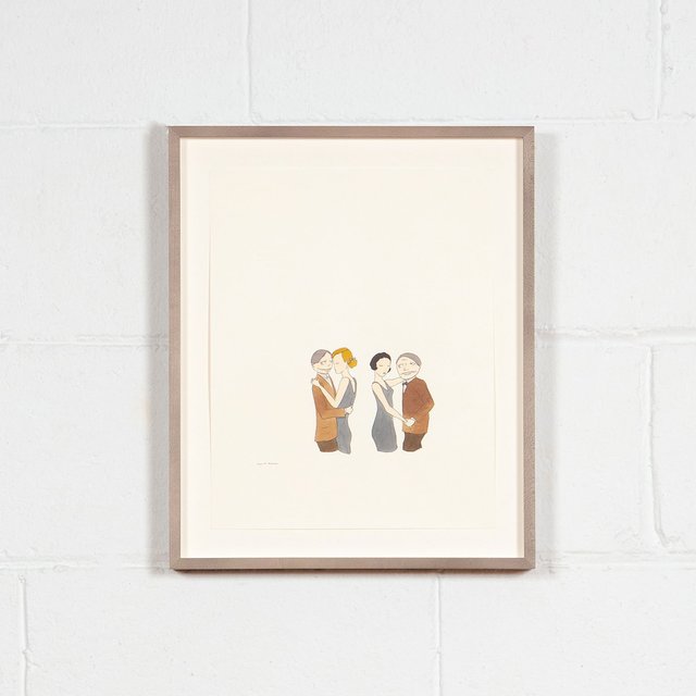 Marcel Dzama, ‘Dance Date’, 2001, Drawing, Collage or other Work on Paper, Watercolour and Mixed Media on Canvas, Caviar20