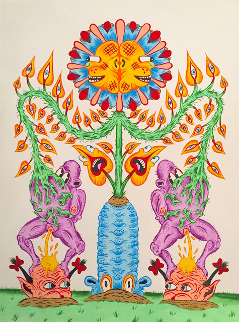 Matt Crabe, ‘Diety 4’, 2018, Drawing, Collage or other Work on Paper, Acrylic on arches, Parlor Gallery