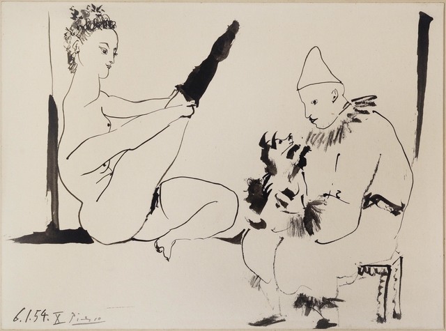 Pablo Picasso, ‘Circus People with Dog’, 1954, Richard Nagy Ltd.