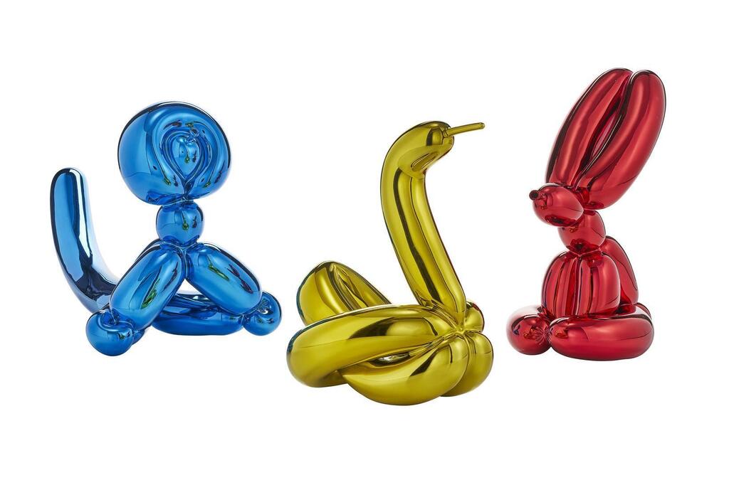 Jeff Koons - Balloon Animals I (Yellow Swan, Blue Monkey, Red Rabbit)