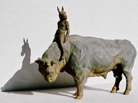Beth Carter, ‘Bull and Rider’, Sculpture, Iron Resin, Hugo Galerie